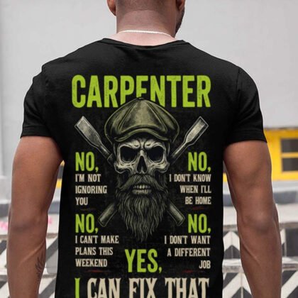 Yes I Can Fix That - Carpenter Skull Quote T-Shirt Hoodie & More#M160625DIFRE16BCARPZ7